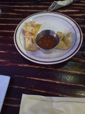 Crab rangoons (after I ate a few) at UnBEETable  in Schenectady