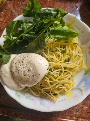 Pasta with the most incredible fresh burrata from by break of dawn at Break Of Dawn  in Mumbai