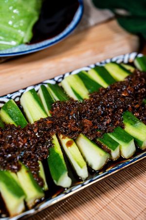 Chili Cucumber at Yun Gui Chuan Rice Noodle 雲貴川米線 in East London