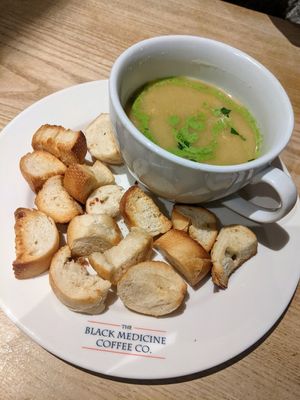 Leek and tattie stew at Planet G in Edinburgh