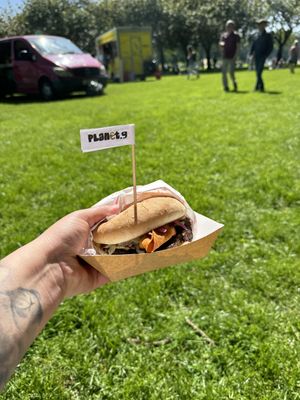 Haggis burger  at Planet G in Edinburgh