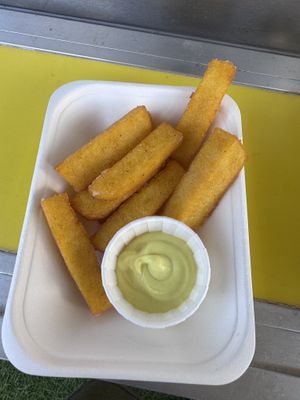 Polenta chips  at Planet G in Edinburgh