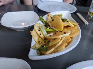 Crispy fried potatoes at Chop Chop at Luckies in Edinburgh