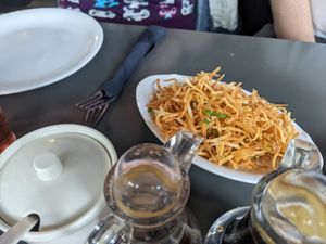Fried shredded potatoes at Chop Chop at Luckies in Edinburgh