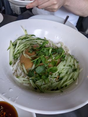 Peanut and mustard noodle salad at Chop Chop at Luckies in Edinburgh