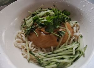 Peanut and mustard noodles at Chop Chop at Luckies in Edinburgh