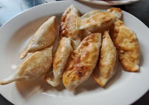 Fried dumplings at Chop Chop at Luckies in Edinburgh