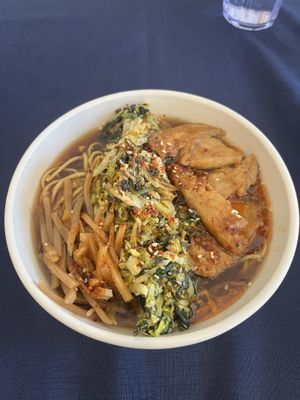 Spicy shyou ramen   at Cottage St Ramen in Bar Harbor