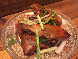 Deep fried spring rolls at RiR Organic Plus Greens in Nagoya