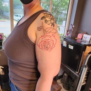 Rose from original flash at Calavera Tattoos in Renton