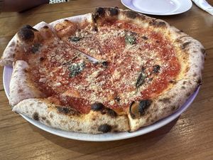 With vegan parm  at Fellas Pizzeria & Bar in 