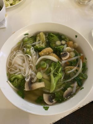 Vegan pho soup  at Pho St in Budapest