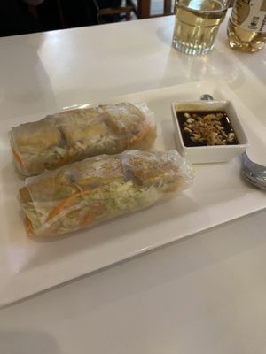 Vegan summer rolls  at Pho St in Budapest