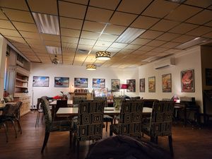 Indoor or outdoor options in a funky Cafe.  Limited veg and vegan options but best option we could find in town at The Yard in Narrandera