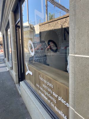 Exterior entrance at Yomi in Lausanne