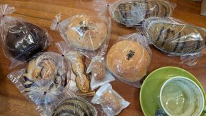 Tons of vegan baked goods reasonably priced. at LN Fortunate Coffee 世界幸福咖啡 -Sungai Panas in Batam
