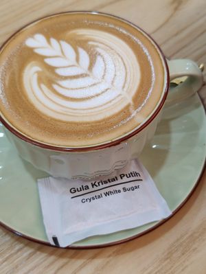 chocolate latte at Sambelano - Vegetariano Cafe in Batam