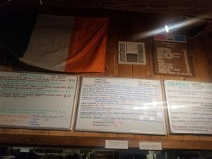 Menu- they gave a lot of options for lunch but unfortunately it's served until 2pm so we couldn't order anything from this menu. We got stuffed mushrooms with vegan cheese on rice, at June Bug Cafe in Midpines