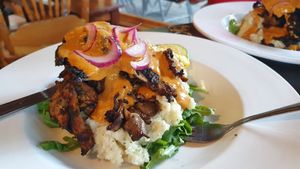 Mushroom surf 'n' turf - also very delicious! at June Bug Cafe in Midpines