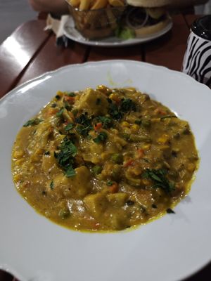 Raven Curry / Raben Curry with tofu at Schwarzer Rabe - Beer Bar in Vienna