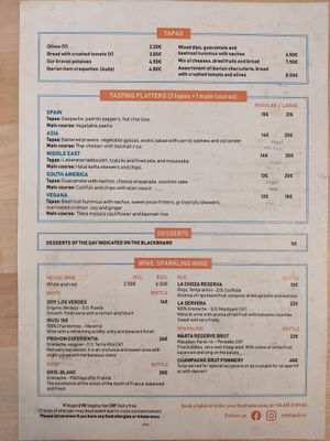 Menu 2 at Contigo in Barcelona