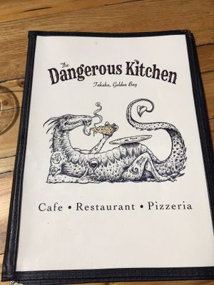 Menu Dec 2019 at Dangerous Kitchen in Takaka