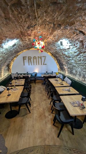 Innenraum mit Gewölbe at Café Franz in Marburg