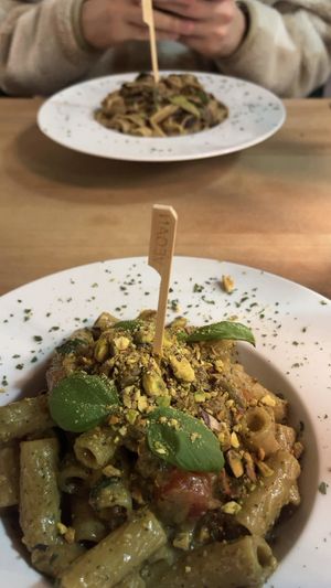 Pistazien-Pesto & Pfifferling Sahnesoße  at Café Franz in Marburg