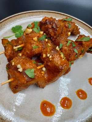 Thai satay skewers at Baomerang in Porto