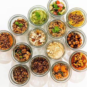 Colourful toppings to fill our crispy fried dough dops at Pompidop in Brussels