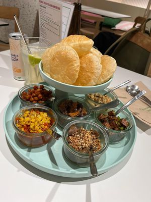 Tex Mex and Asian Fusion Toppings with Dops  at Pompidop in Brussels