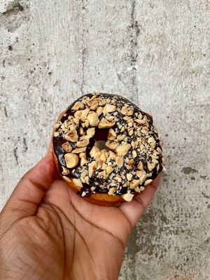 Chocolate hazelnut at Doughnut Disturb in Stockholm
