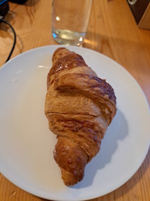 Raspberry croissant at Newfold Farm Cafe in Edale