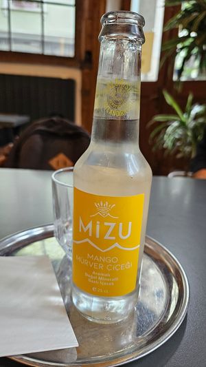 Soda with mango and elderflower at Postane in Istanbul