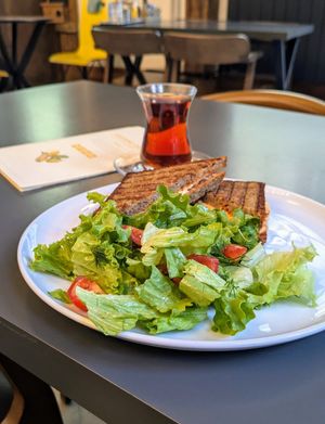 Balkan sauce spread and cheese tost at Postane in Istanbul