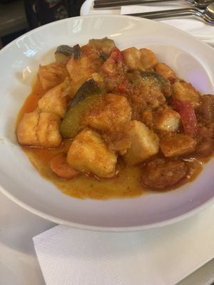Mixed Vegetable Stew & rice pilaf  at Postane in Istanbul