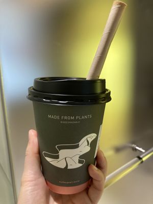 Hot taro mo-latte(caffeine free)  at Mother Pearl 圓貝 in Kowloon