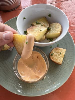 Batata assada com mayo vegan  at Terra Fogo in Sao Miguel