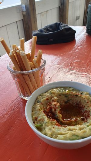 Hummus with Breadsticks at Terra Fogo in Sao Miguel