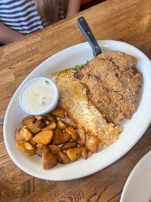 Impossible Fried Steak at Sunnyside Diner - SW 89th in Oklahoma City