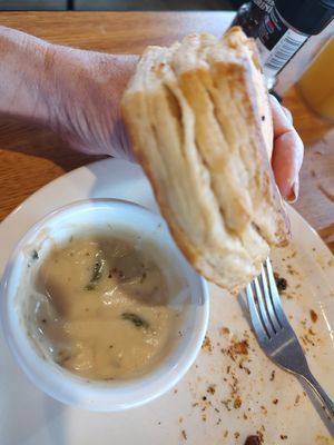 Look at that lamination!! Vegan biscuit perfection at Sunnyside Diner - SW 89th in Oklahoma City