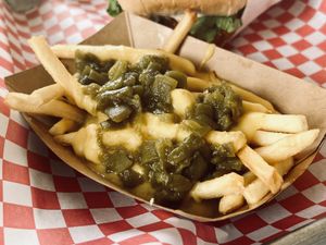 Chili cheez friess  at Nobody Calls Me Chicken in Albuquerque