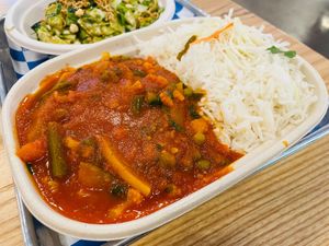 Veggie Curry Bowl at Yeti Kitchen in Lansing