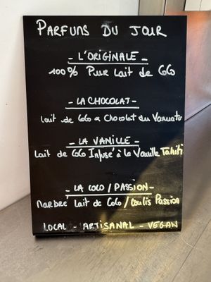 Menu board   at Bount'iti in Tahiti