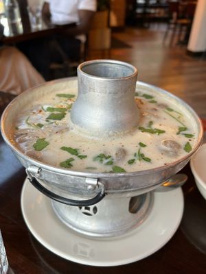 Tom Kha soup with soft tofu at Ros Siam in Denver