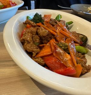 Kungpao chikin at Padmanadi Vegan Eatery in Calgary