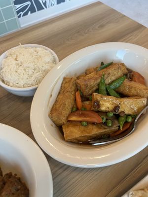 Chili tofu   at Padmanadi Vegan Eatery in Calgary