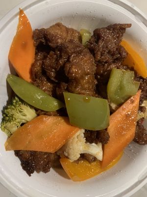 Faux chicken   at Padmanadi Vegan Eatery in Calgary