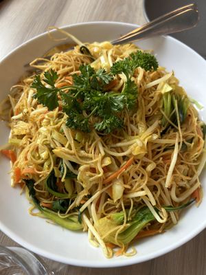 Singapore noodle  at Padmanadi Vegan Eatery in Calgary