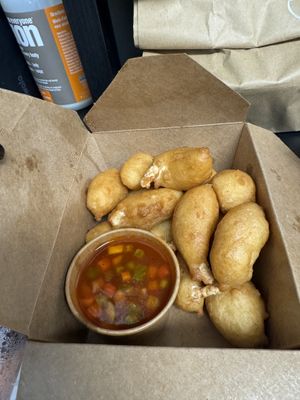 Sweet & Sour Shrimp  at Padmanadi Vegan Eatery in Calgary